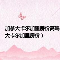 加拿大卡尔加里房价高吗(加拿大卡尔加里房价)