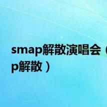 smap解散演唱会(smap解散)