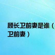 顾长卫前妻是谁（顾长卫前妻）