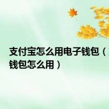 支付宝怎么用电子钱包(支付宝钱包怎么用)