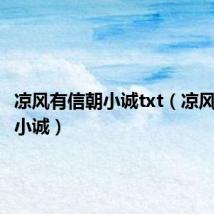 凉风有信朝小诚txt（凉风有信朝小诚）