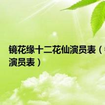 镜花缘十二花仙演员表(镜花缘演员表)