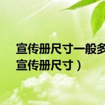 宣传册尺寸一般多大(宣传册尺寸)