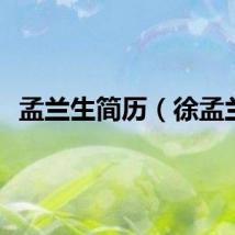 孟兰生简历（徐孟兰）