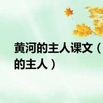 黄河的主人课文（黄河的主人）