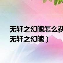 无轩之幻魄怎么获得(无轩之幻魄)