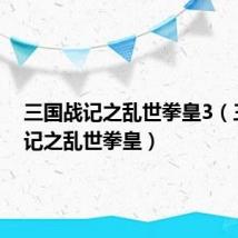 三国战记之乱世拳皇3(三国战记之乱世拳皇)