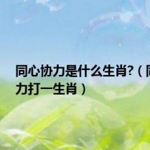 同心协力是什么生肖?(同心协力打一生肖)
