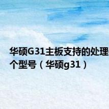 华硕G31主板支持的处理器是哪个型号（华硕g31）