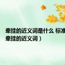 牵挂的近义词是什么 标准答案(牵挂的近义词)