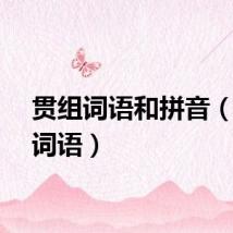 贯组词语和拼音（贯组词语）