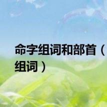 命字组词和部首（命字组词）
