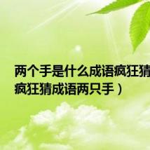 两个手是什么成语疯狂猜成语(疯狂猜成语两只手)