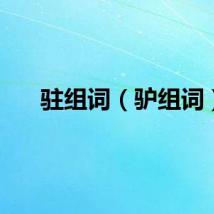 驻组词（驴组词）