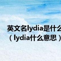 英文名lydia是什么意思（lydia什么意思）