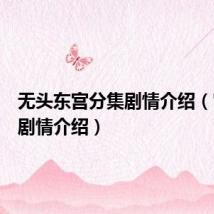 无头东宫分集剧情介绍（宫分集剧情介绍）