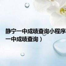 静宁一中成绩查询小程序(静宁一中成绩查询)