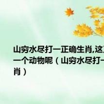 山穷水尽打一正确生肖,这又是指哪一个动物呢（山穷水尽打一正确生肖）
