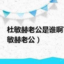 杜敏赫老公是谁啊?(杜敏赫老公)