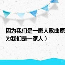 因为我们是一家人歌曲原唱(因为我们是一家人)