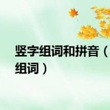 竖字组词和拼音（竖字组词）