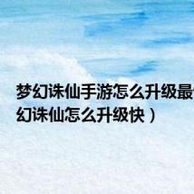 梦幻诛仙手游怎么升级最快(梦幻诛仙怎么升级快)