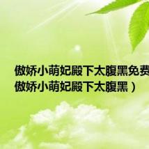 傲娇小萌妃殿下太腹黑免费阅读(傲娇小萌妃殿下太腹黑)