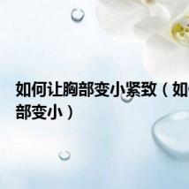 如何让胸部变小紧致(如何让胸部变小)