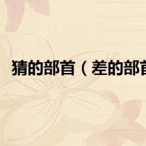 猜的部首（差的部首）