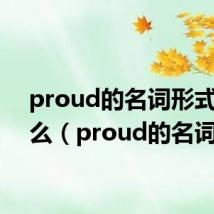 proud的名词形式是什么(proud的名词)
