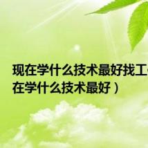 现在学什么技术最好找工作(现在学什么技术最好)