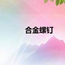 合金螺钉