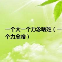 一个大一个力念啥姓(一个大一个力念啥)