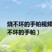 烧不坏的手帕视频（烧不坏的手帕）