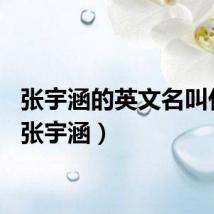 张宇涵的英文名叫什么（张宇涵）