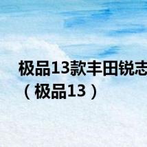 极品13款丰田锐志视频(极品13)