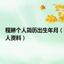 程琳个人简历出生年月(程琳个人资料)