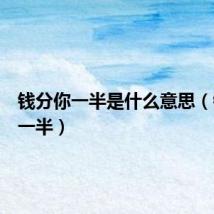 钱分你一半是什么意思(钱财各一半)