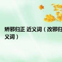 矫邪归正 近义词(改邪归正的近义词)