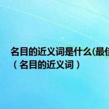 名目的近义词是什么(最佳答案)(名目的近义词)