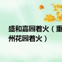 盛和嘉园着火（重庆嘉州花园着火）