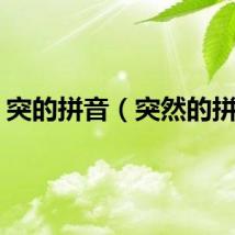 突的拼音（突然的拼音）