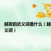 越发的近义词是什么(越发的近义词)