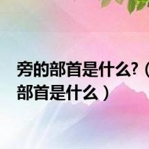 旁的部首是什么?(旁的部首是什么)