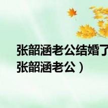 张韶涵老公结婚了吗（张韶涵老公）