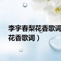 李宇春梨花香歌词（梨花香歌词）