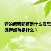 着的偏旁部首是什么意思(着的偏旁部首是什么)