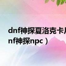 dnf神探夏洛克卡片(dnf神探npc)