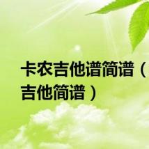 卡农吉他谱简谱（卡农吉他简谱）