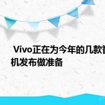  Vivo正在为今年的几款智能手机发布做准备